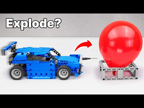 LEGO Vehicles vs 4 Extreme Obstacle Challenges and Pop Balloons | FM LEGO Technic