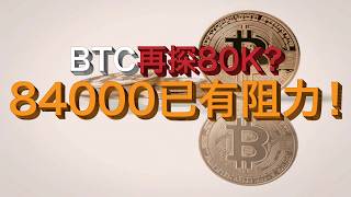 BTC正在向下！能守穩80K嗎？