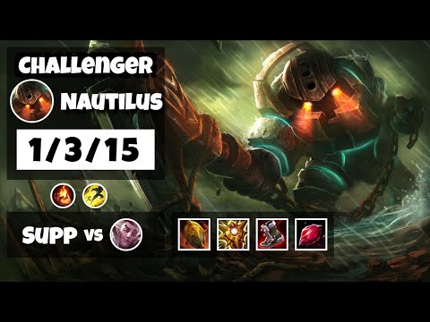 Nautilus Support 11.16 Challenger Gameplay Replay - S11 (1/3/15) - KOREAN