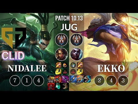 GEN Clid Nidalee vs Ekko Jungle - KR Patch 10.13