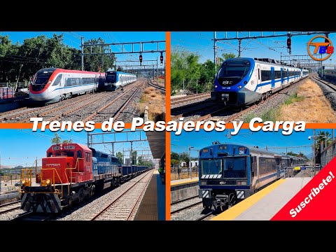(4K) Trenes de Pasajeros y Carga en la cuádruple y Buin (Noviembre 2025)