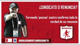 &quot;Me fui tranquilo del américa estoy agradecido con toda la hinchada americana Castro