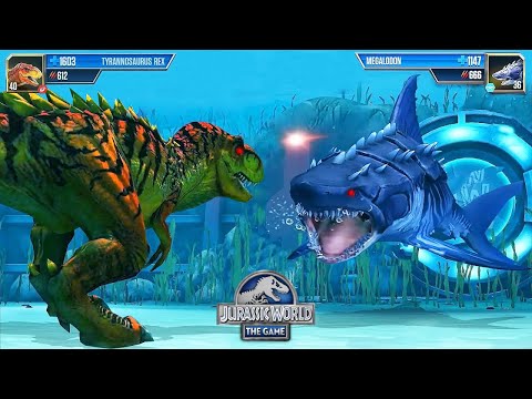 T-REX vs MEGALODON – Who Is The REAL King? 🦖🦈 | Jurassic World: The Game