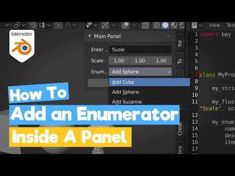 Blender Python Tutorial Create Property Group Enumerator Panel Learn Python For Beginners