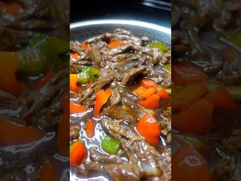Quick and Easy Pepper Steak Recipe- Healthy Stir Fry in under 30 minutes. *RECIPE IN CAPTION*