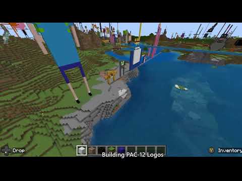 EPIC! Building PAC-12 Logos in Minecraft Live!