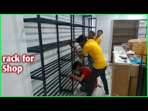 Metal display rack for stores