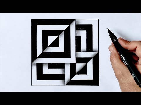 Anamorphic Illusion ,OP Art Ideas,Optical Illusion Tutorial Step by Step ,3D Art ,obstacle drawing