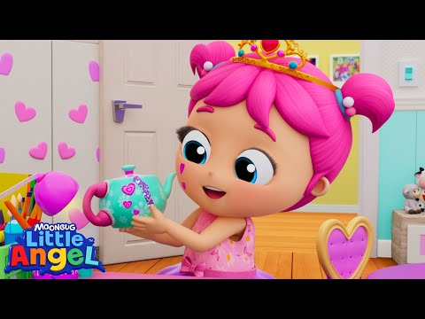 Princess Jill's DIY Tea Party! | Little Angel Kids Songs & Nursery Rhymes