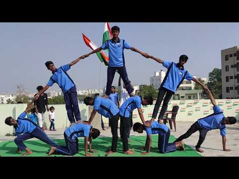 S.V.N. MODEL SCHOOL boys pyramid Formations