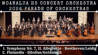 ① Symphony No. 7, II. Allegretto ② Finlandia | Moanalua HS Concert Orchestra | 2024 Parade of Orchs