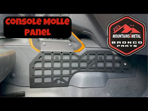 Bronco Mountains2Metal Center Console Molle Panel