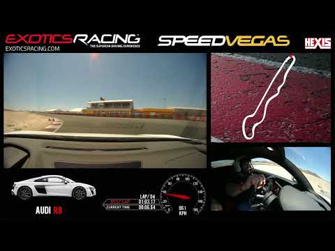 Speed Vegas Audi R8 V10 RWD 1 minute lap! 12 laps overall.