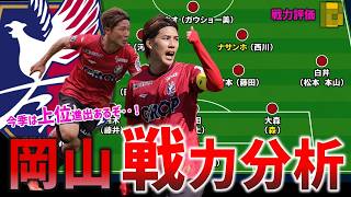 【S～Dの5段階評価】もうJ2の面影はない…J1上位を狙えるファジアーノ岡山を徹底考察！