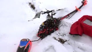 Mikado Logo 550 SX flight and crash Video from another Cam