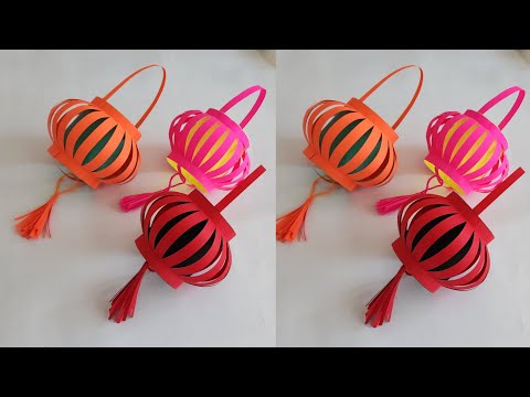 Paper Lantern/Lamp DIY | Easy Christmas Lantern Crafts | How to make Aakash Kandil/Lantern/Lamp