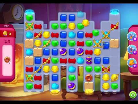 HomeScapes Level 853 no boosters (12 moves)