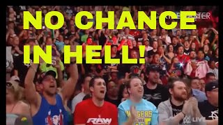 WWE UNIVERSE SINGING NO CHANCE IN HELL! VINCE McMAHON&#39;S THEME. RAW AFTER WRESTLEMANIA