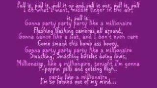 Lyrics to Party Like a Millionaire by Millionaires.