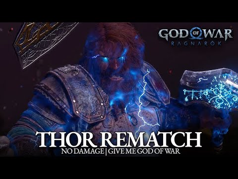 God of War Ragnarok - Thor Rematch Boss Fight (No Damage / GMGOW)