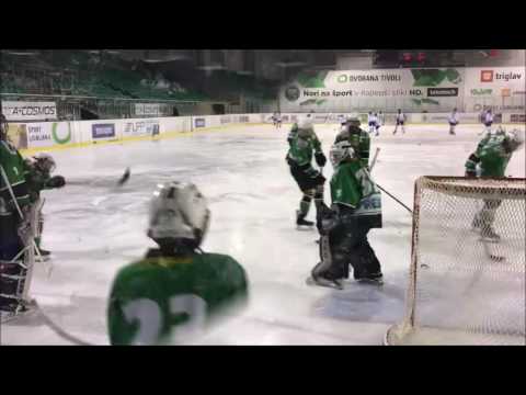U14 DP 29.12.2016 HK Olimpija - HK MK Bled A 1:4 - ogrevanje pred tekmo