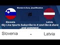 Slovenia vs Latvia | Women's Euro Qualifiers | Can Latvia Upset the Leaders? Live Score & Updates