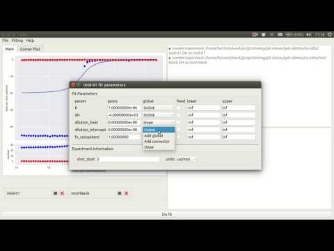 Globally fit binding and blank ITC titration experiments using pytc
