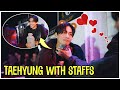 BTS V - Taehyung With Staffs Moments