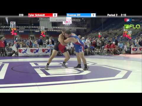 Junior 220 - Tyler Schmidt (Wisconsin) vs. Thomas Ott (Delaware)