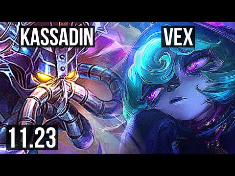 KASSADIN vs VEX (MID) | Rank 1 Kassadin, Quadra, 2.1M mastery, 12/2/5 | KR Grandmaster | 11.23