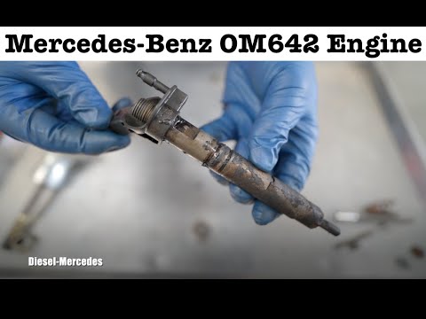 How to remove diesel injector Mercedes OM642 engine