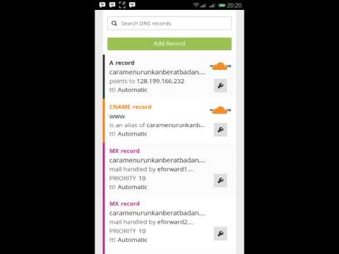 Video tutorial Cara setting cloudflare melalui android