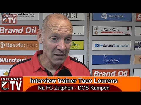 Trainer Taco Lourens na FC Zutphen - DOS Kampen (1-5)