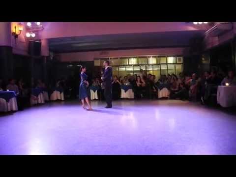  John Erban  and  Clarissa Sanchez  are  dancing  to  the  milonga  "  Milonga Del Ochenta Y Tres  "