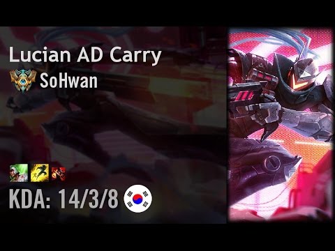 Lucian AD Carry vs Ezreal - SoHwan - KR Challenger Path 6.6