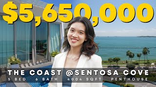 Resort Living Luxurious 5-Bedroom Penthouse at The Coast @ Sentosa Cove | Home Tour