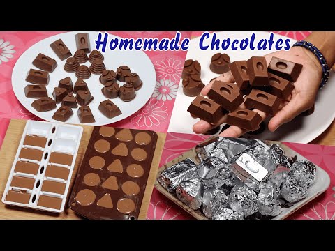 Homemade Chocolate | Chocolate Recipe | Milk Chocolates | Chocolates without Moulds | చాకోలెట్స్ |