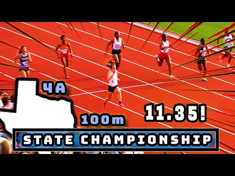 She is faster than you (Probably) | 100M | 4A Girls | Texas State Championship