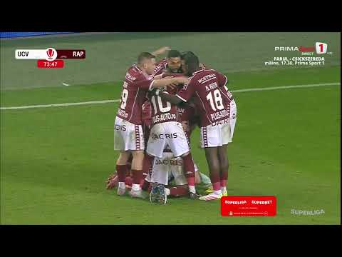 REZUMAT: Univ. Craiova - Rapid 2-2. NEBUNIE în Oltenia. GOL la ultima fază, din penalty dat cu VAR