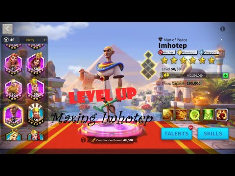 lev 50 + Maxing  Imhotep  #ROK | Rise of kingdom | satisfying video [ROK]
