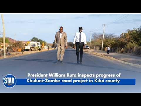 President William Ruto inspects progress of Chuluni–Zombe road project in Kitui county