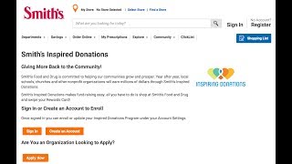 Partner with Smith's Community Rewards Program tutorial