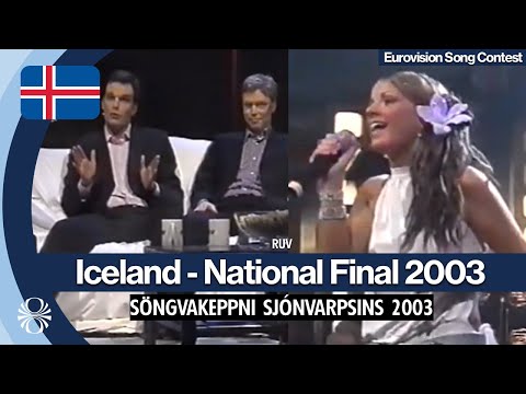 EUROVISION ICELANDIC NATIONAL FINAL 2003 ICELAND - SÖNGVAKEPPNI SJÓNVARPSSTÖÐVA 2003 (RUV)