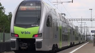 preview picture of video 'BLS RABe515 in Uttigen / S-Bahn Bern-Zug,trainfart,train'