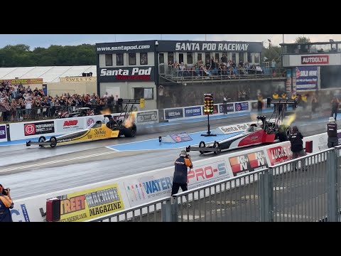 Drag Racing Santa Pod Euro Finals Shootout - Top Fuel - Jet & Funny Cars - Bikes