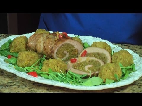 Cerdo Relleno con Mofongo -Pork Loin stuffed with Mofongo - Puerto Rican