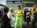 Mannequin man the human statue, performing as a show dummy on the stand of Praybourne Limited at the Safety and Health Expo 2008 at the NEC