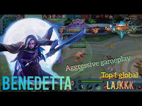 Very aggressive | Benedetta gameplay and build | by top 1 global LAJKKK | MLBB