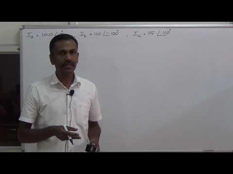 THREE PHASE TO SYMMETRICAL COMPONENTS - NUMERICAL PROBLEM / KTU/ POWER SYSTEM ANALYSIS