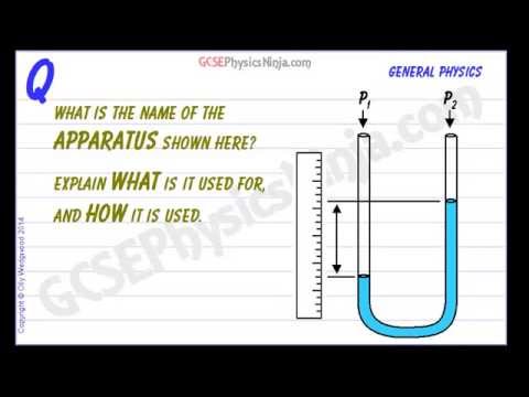 GCSE Physics - Using Liquid in a U-Tube to Measure Pressure Difference
